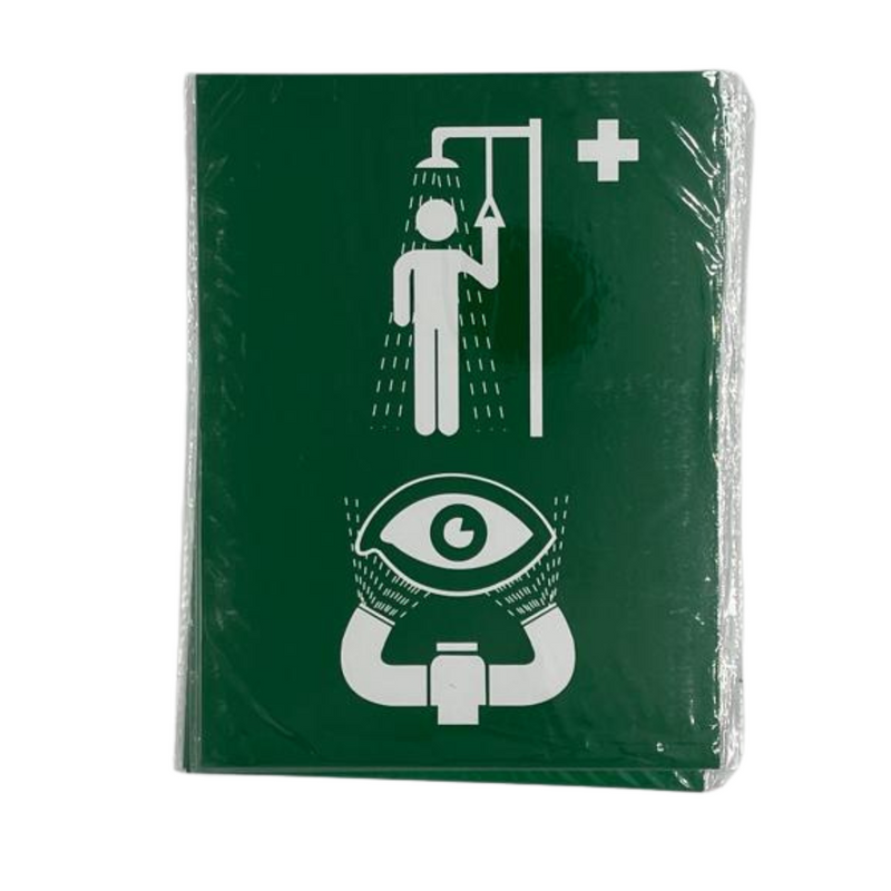 Emergency Combination Eye Wash & Shower Icon - Alert Sign W225mm x H300mm
