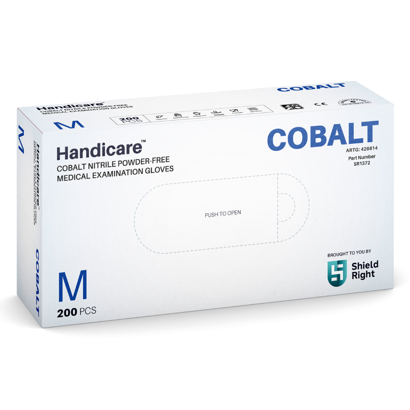 HandiCare Cobalt Nitrile Medical Examination Gloves – 200 Pack