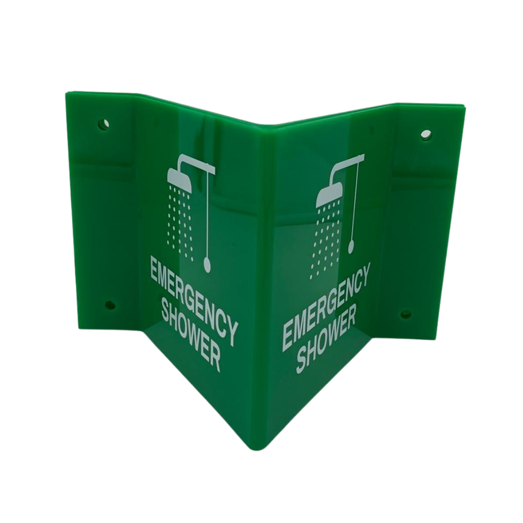 3D Safety Shower Sign — Shield Right