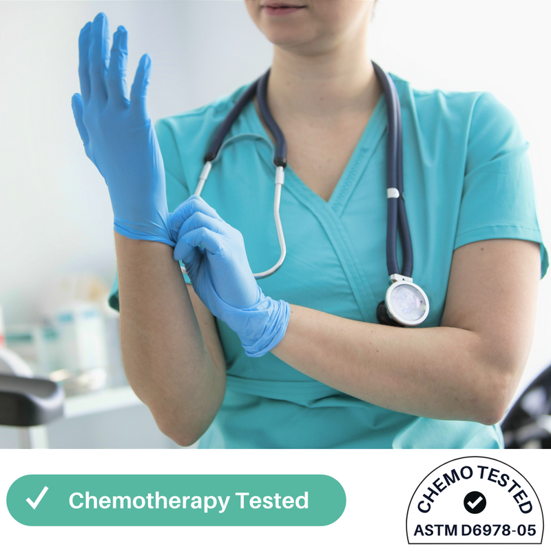 HandiCare Biodegradable Blue Nitrile Examination Gloves – 200 Pack