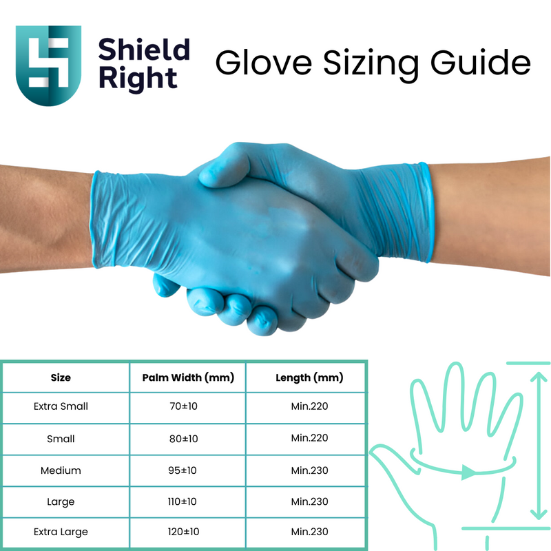 HandiCare Biodegradable Blue Nitrile Examination Gloves – 200 Pack
