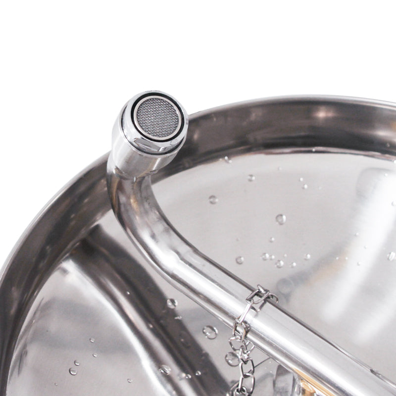 Emergency Stainless Steel Wall-Mounted Eye Wash with Bowl, Hand Lever