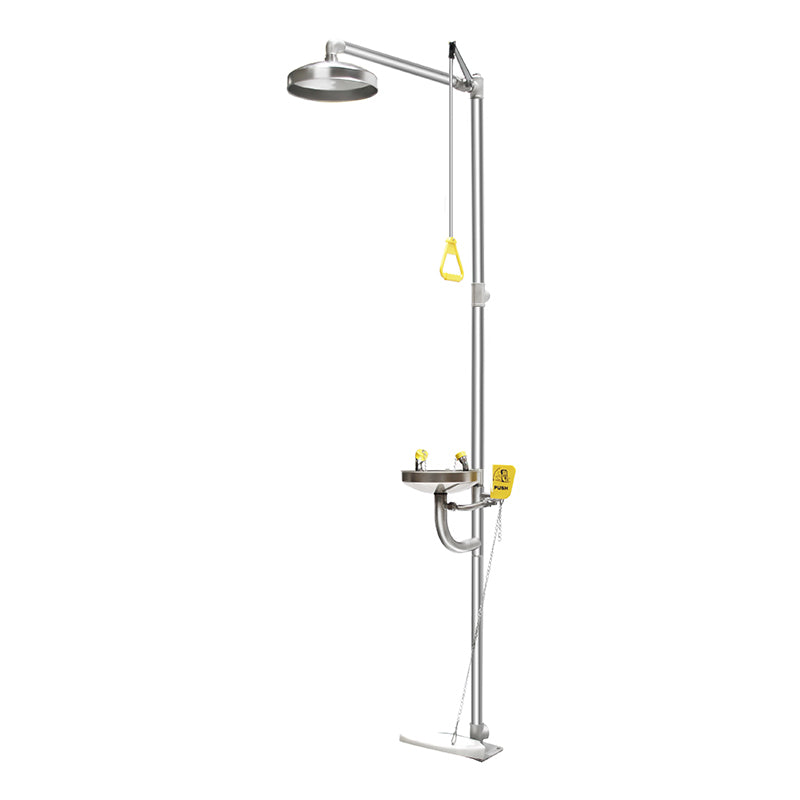 Emergency Stainless Steel Combination Face, Eye Wash & Shower Station