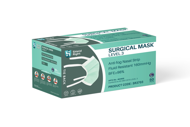 Level Set Mask Level 3 Surgical Face Masks - Tie-Back — Shield Right
