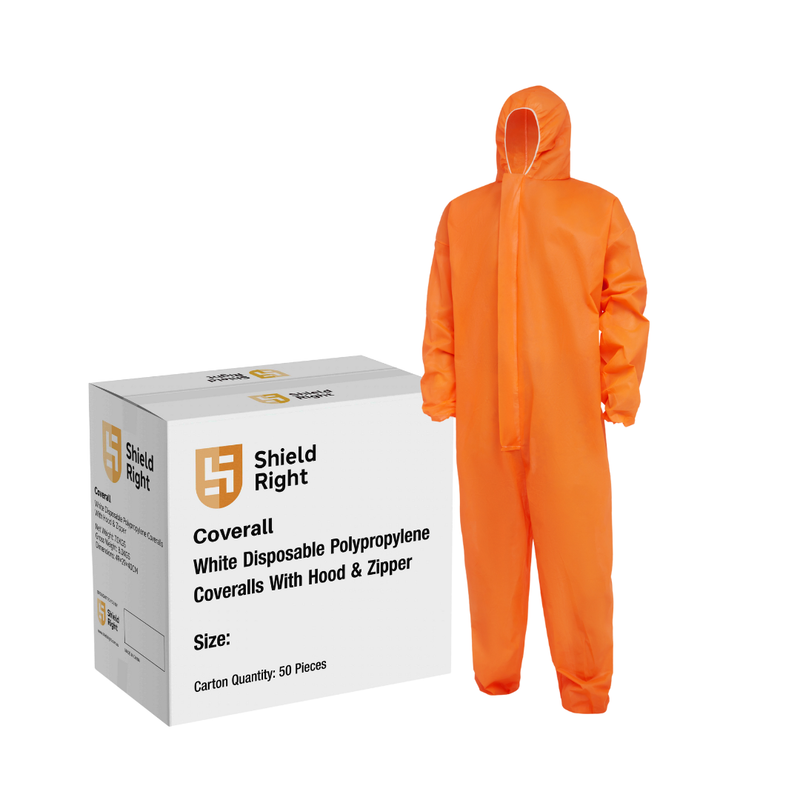 100% Polypropylene Coveralls - Orange