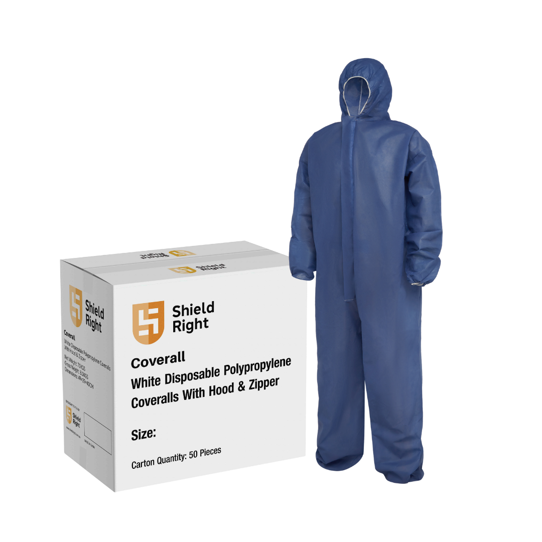 100% Polypropylene Coveralls - Blue — Shield Right