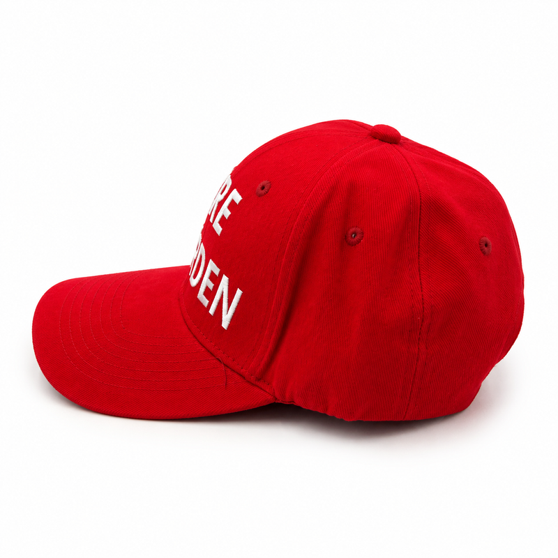 Fire Warden Cap — Red, 100% Cotton, 6-Panel, One Size Fits Most