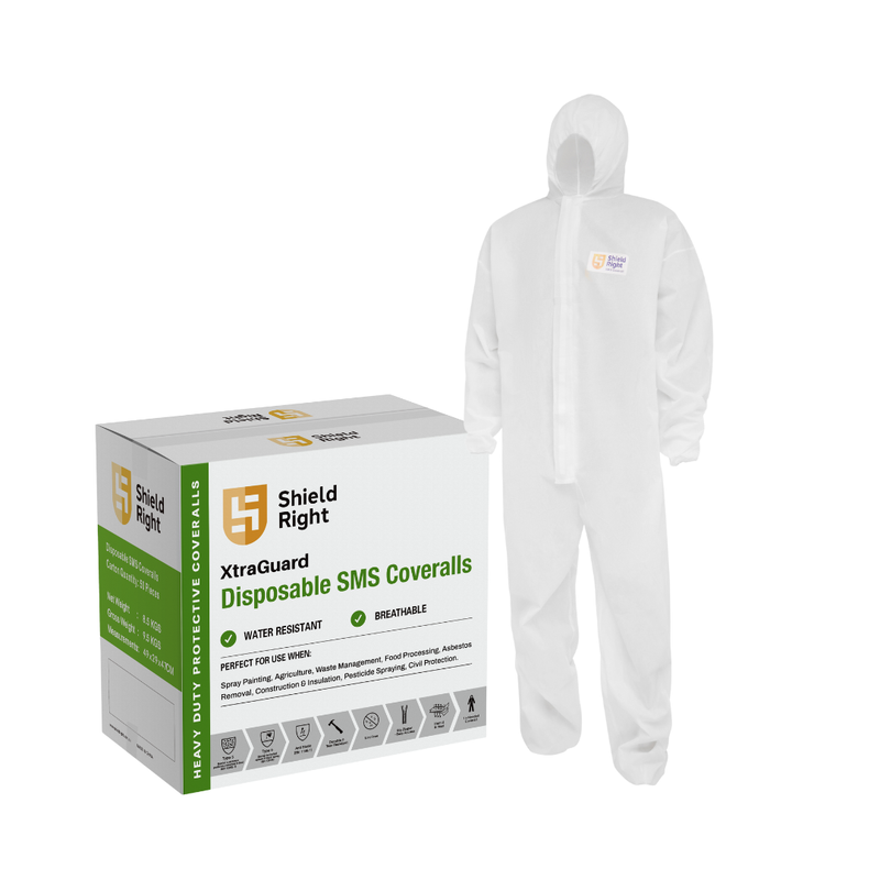 SMS Coveralls Non-Woven Type 5/6 Coveralls, White