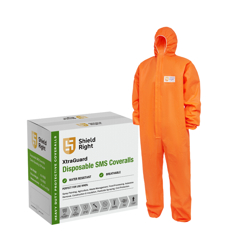 SMS Coveralls Non-Woven Type 5/6 Coveralls, Orange