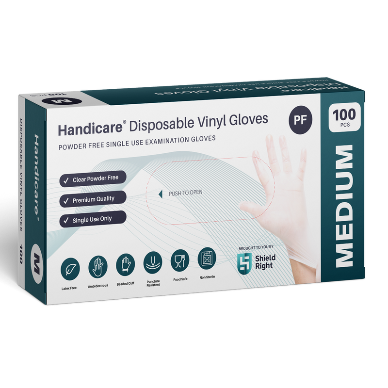 HandiCare Clear Vinyl Gloves