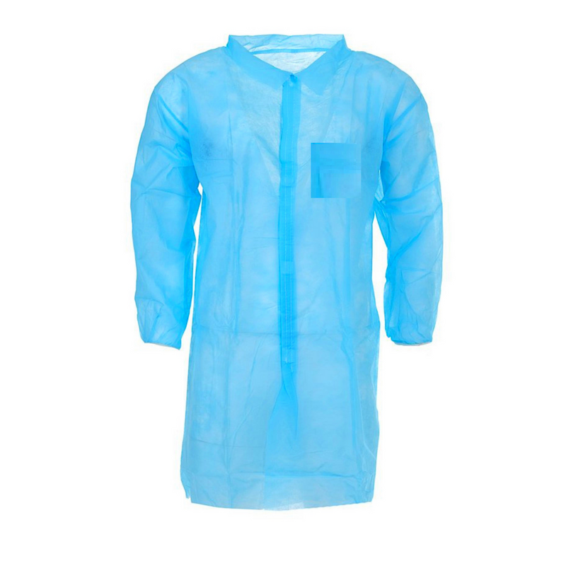 Disposable Lab Coats (White and Blue)