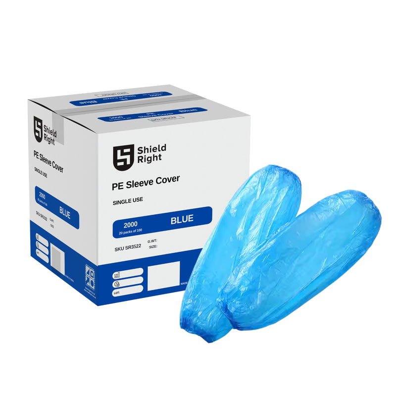 PE Disposable Sleeve Covers Blue