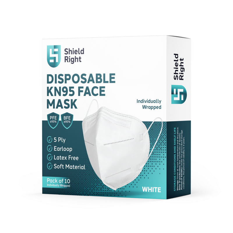 Shield Right Disposable KN95 Mask, White