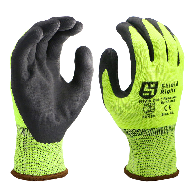 HiVis Cut 5 Resistant Gloves