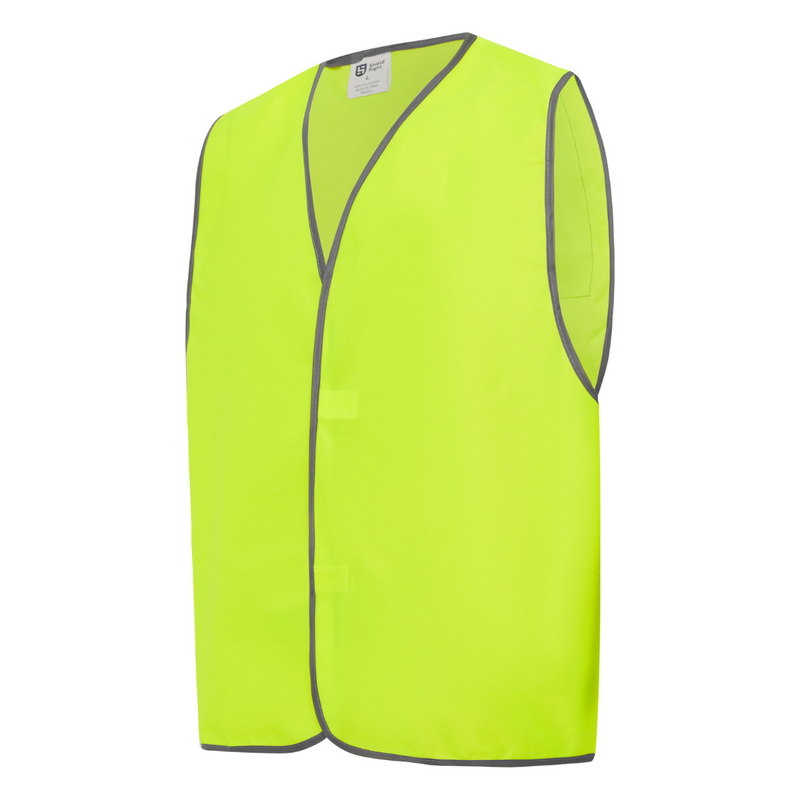 Hi Vis Yellow Day Safety Vest, "STAFF" , VISITOR