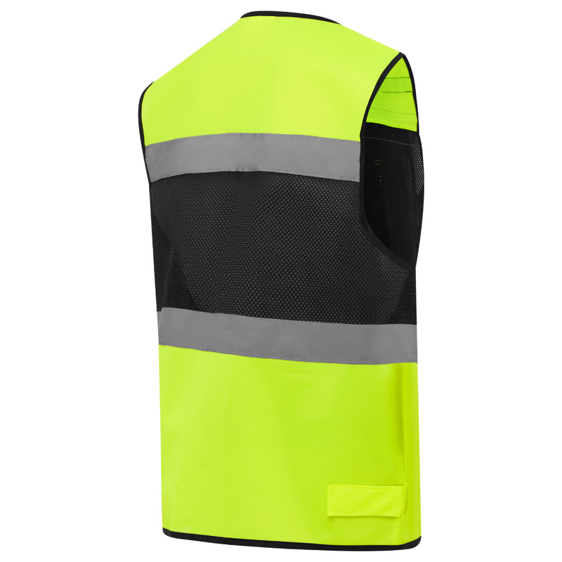 Premium Hi-Vis Reflective Safety Vest – Zip Pockets & Mesh Back