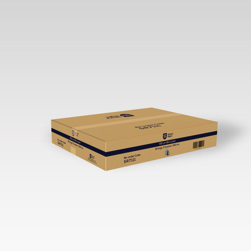 Shield Right Bin Liner 55L, Black