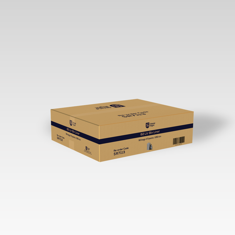 Shield Right Bin Liner 82L, Black