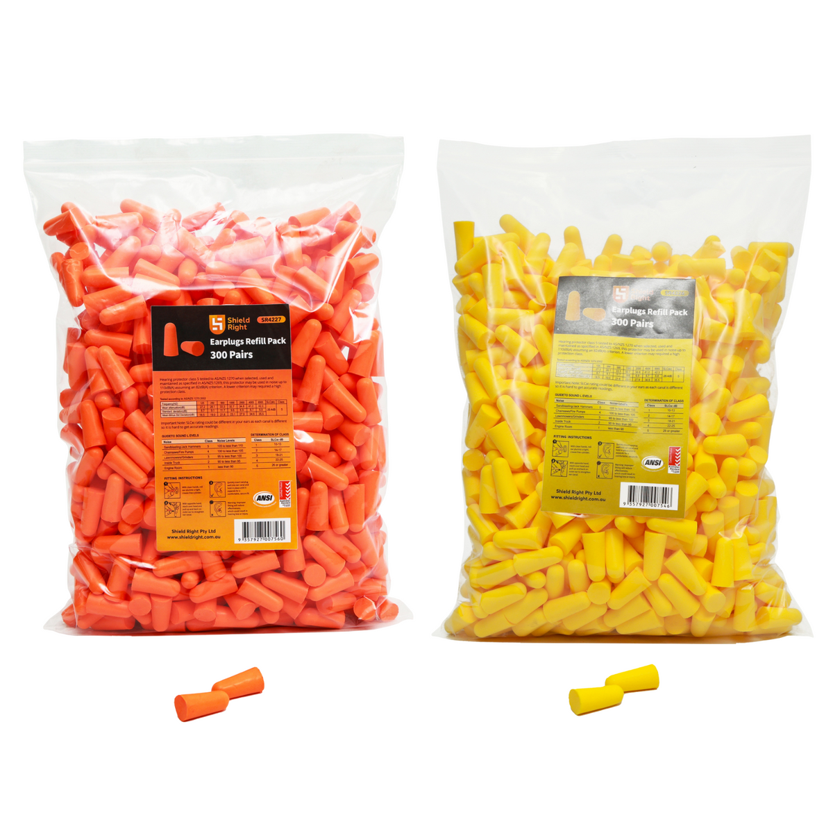 Shield Right Shield Right Earplugs Refill Pack 300 Pairs.